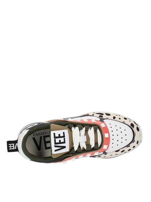 Sneakers modello 422P-902-11-P089CB in pelle tessuto e cavallino EMANUELLE VEE | 422P-902-11-P089CBMULTICOLOR
